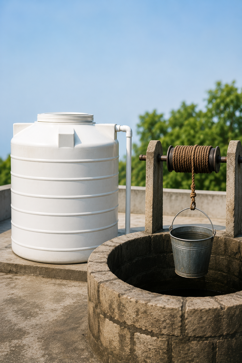 Water tank and well cleaning service in Marthandam
