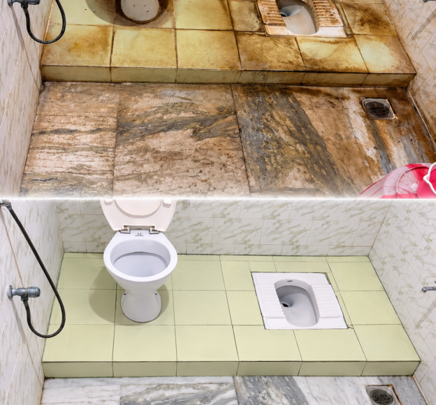 before & after bathroom